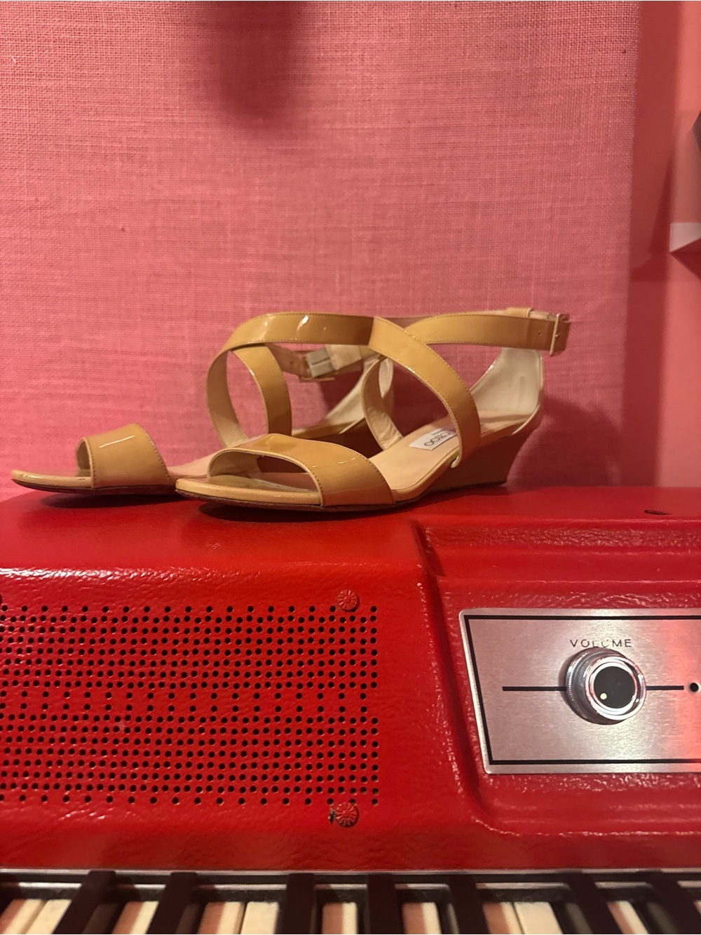 Vintage patent tan Jimmy Choo Heels